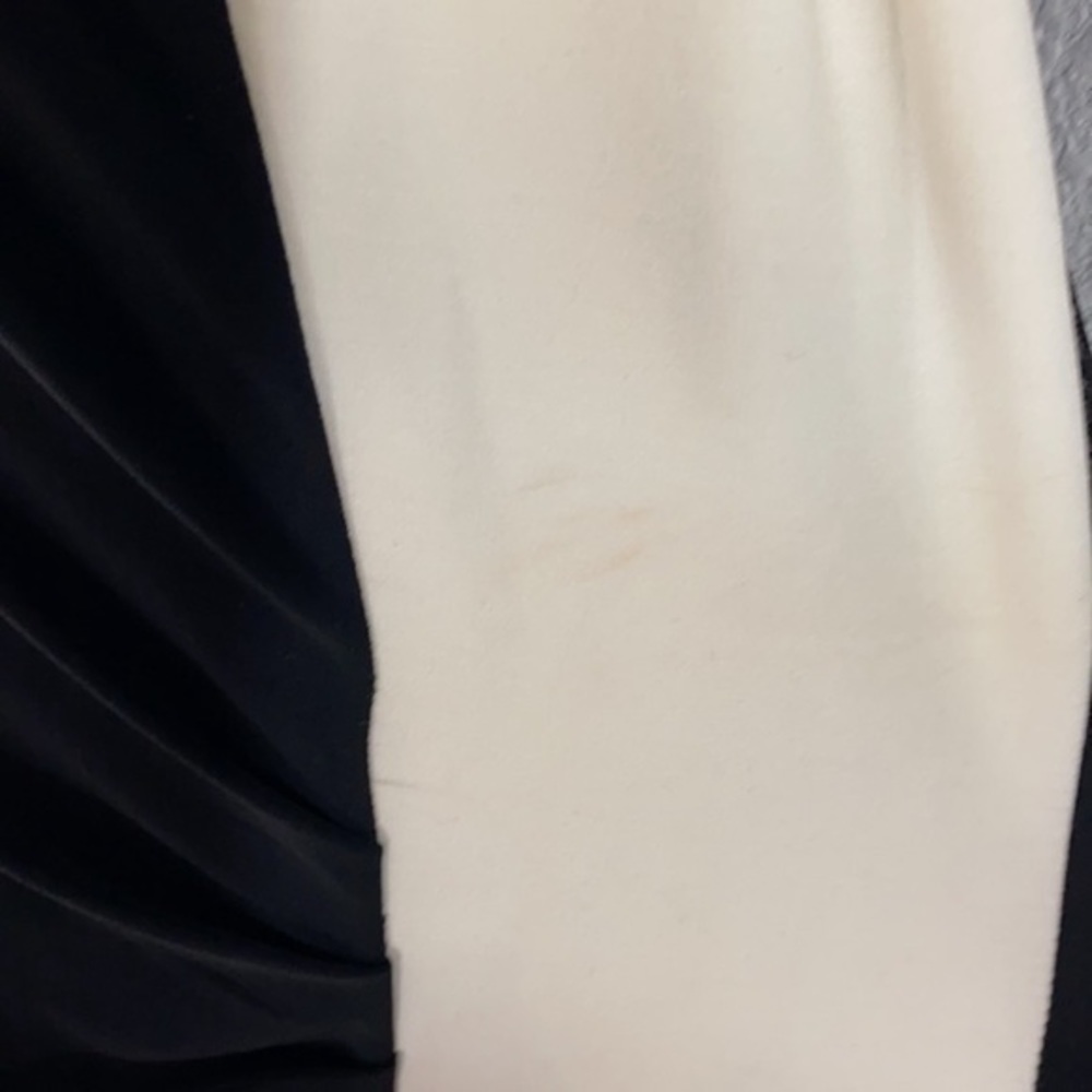 Ralph Lauren black off white/ivory color block jersey dress - Picture 6 of 11